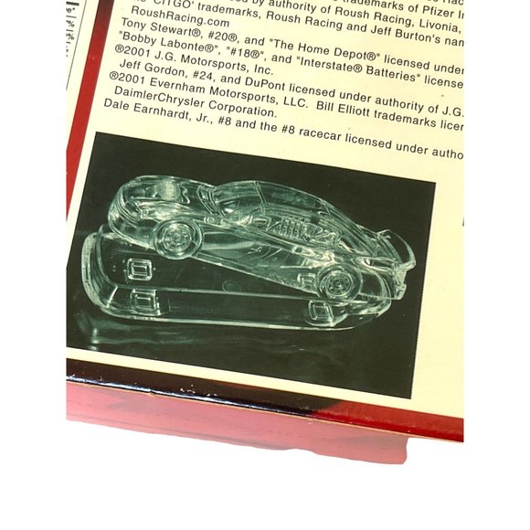 NASCAR Candy Dish 2001 Home Depot Tony Stewart #20 Acrylic w/ Candy Original Box - Picture 5 of 11